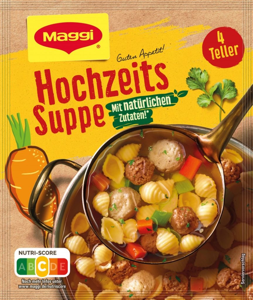 Maggi Guten Appetit Hochzeits Suppe mit natürlichen Zutaten Produktbild 