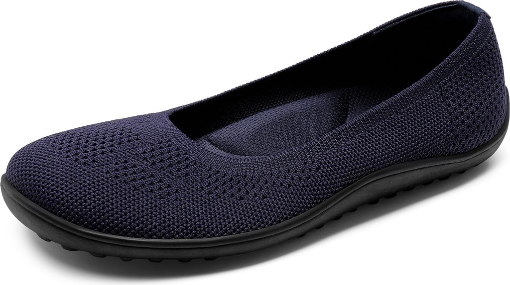 DREAM PAIRS Damen Ballerinas, Strick-Ballerinas mit weiter Zehenpartie und Fußgewölbeunterstützung Farbe: MARINE Größe:38.5
