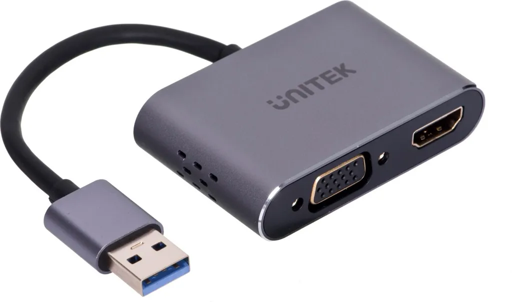 Unitek V1304A Câble Adaptateur USB vers HDMI et VGA Full HD 1080p