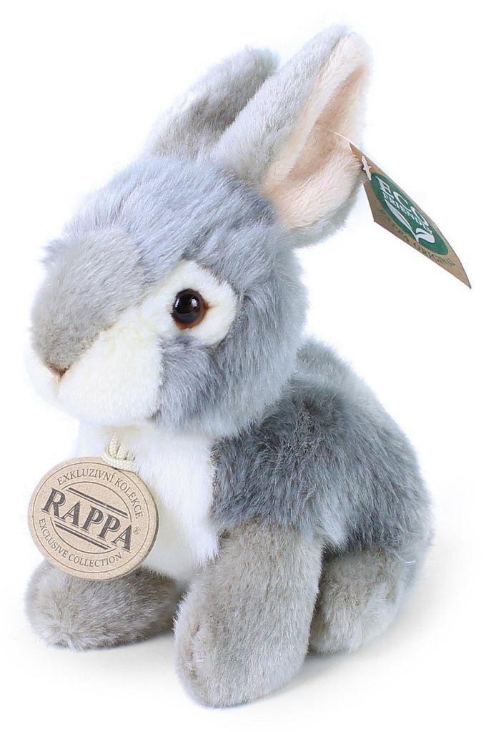 Rappa Plüsch Kaninchen Kuscheltier grau 16 cm Produktbild 
