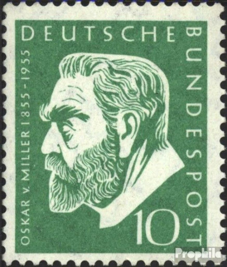 Briefmarken BRD (BR.Deutschland) 1955 Mi 209 (kompl.Ausg.) postfrisch 100.Geburtstag von Miller