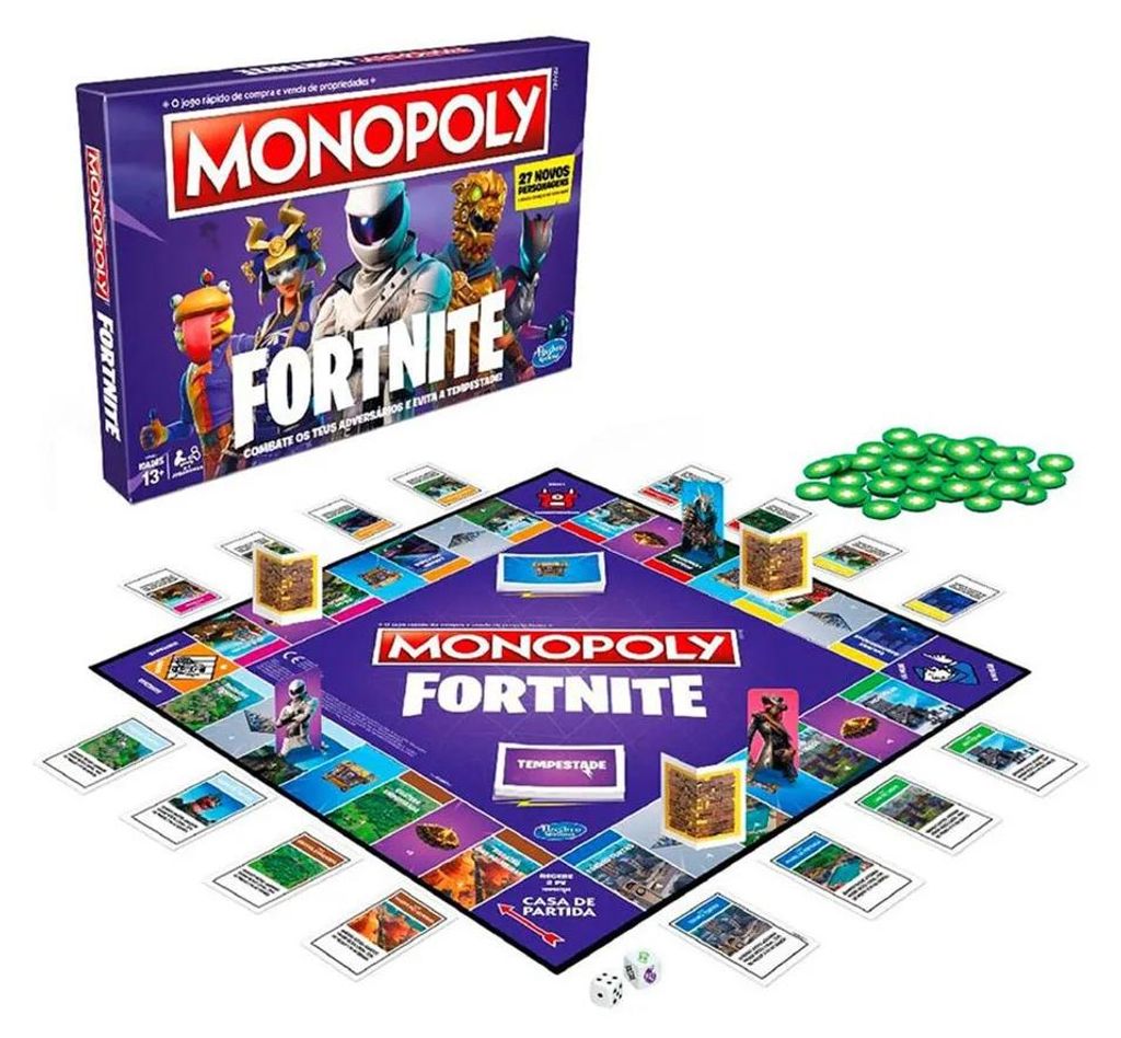 Hasbro Monopoly Fortnite Brettspiel Portugiesisch Produktbild 