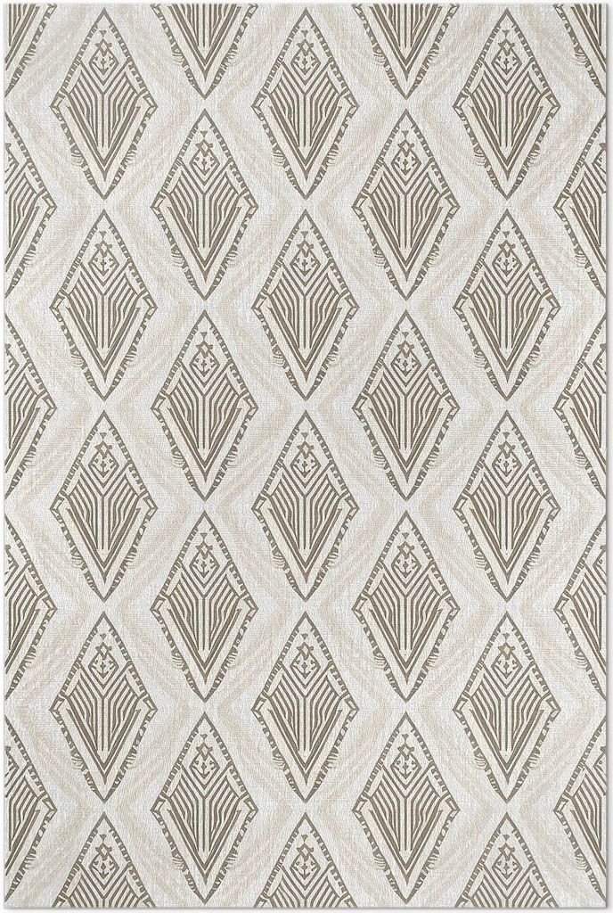 Regelmäßige geometrische Muster Ornamente – Vinyl Fußmatte – 140x210 cm – Rutschfest, Pflegeleicht & Langlebig