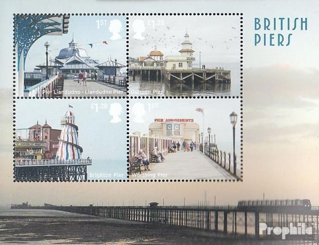 Briefmarken Großbritannien 2014 Mi Block90 (kompl.Ausg.) postfrisch Uferanlagen in Badeorten