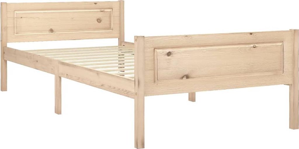 vidaXL Posteľ z masívneho dreva Borovica 90x200 cm Obrázok produktu 