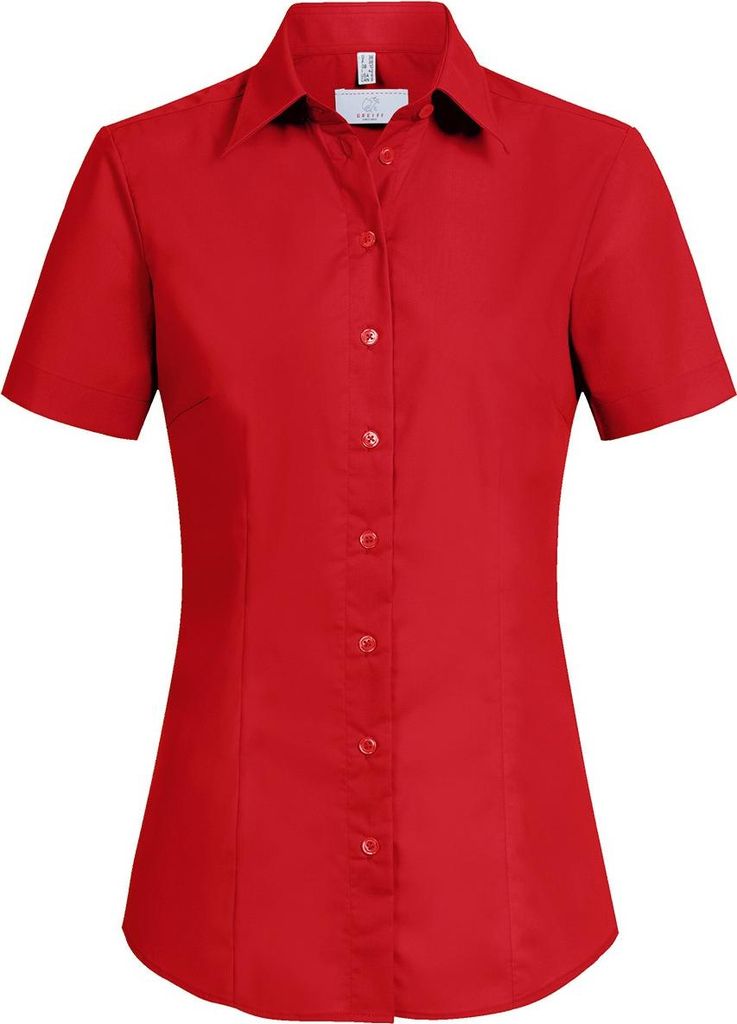 Greiff Corporate Bluse Damen BASIC Regular-Fit Rot 38