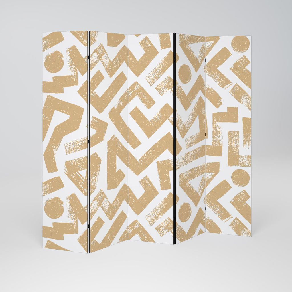 SpaceRebels Paravent Raumteiler - 5-teilig Raumtrenner, Druck 2-Seite - Raumtrenner - Trennwand Wohnung - Room Divider - Spanische Wand Deko Modern...