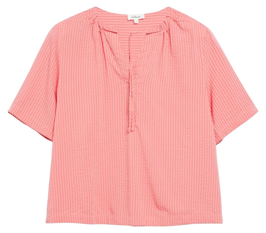 S. Oliver Bluse Relaxed Fit All-over-Print Lila/Pink Größe Produktbild 