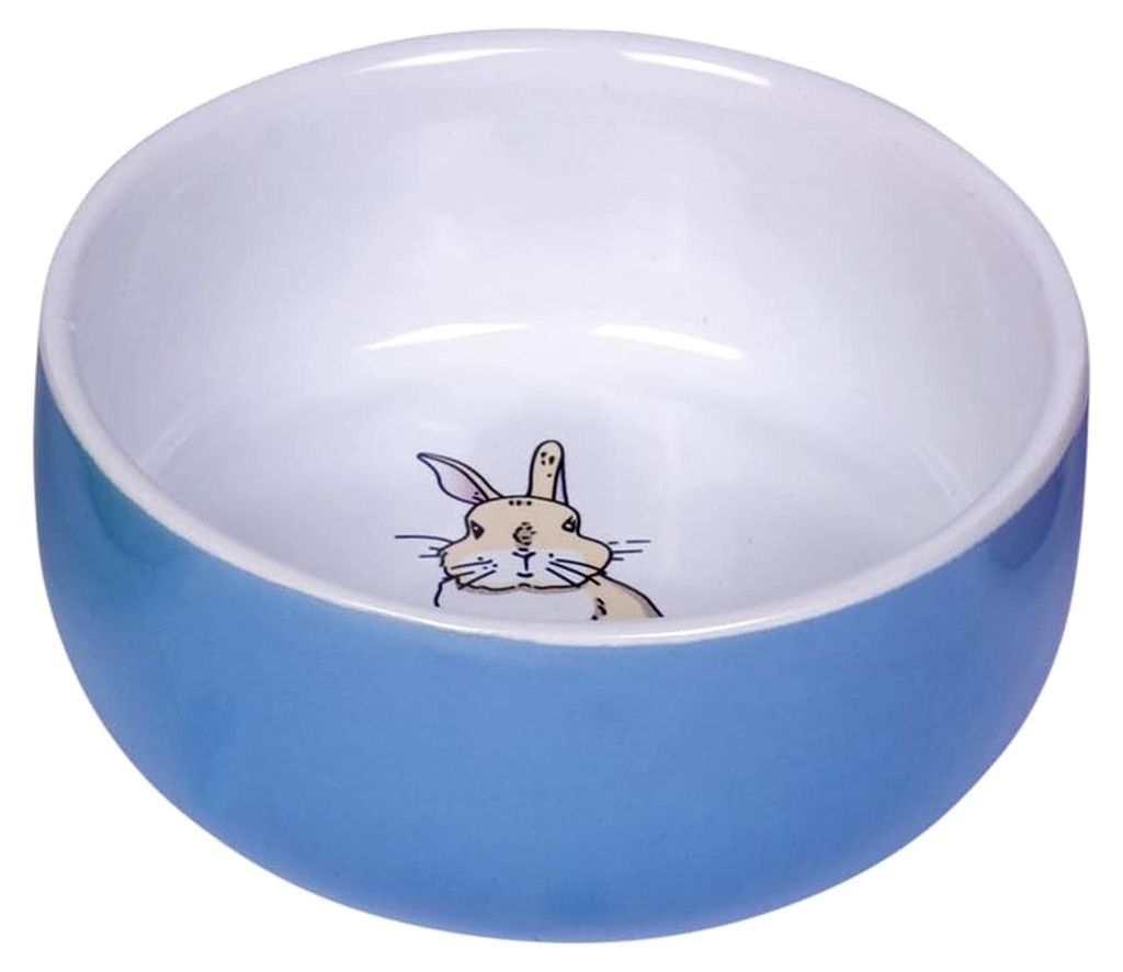 Keramiknapf für Nager "Rabbit" blau/weiß Ø 11 cm x 4,5 cm