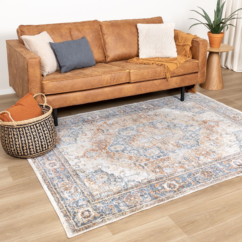 Waschbarer Teppich - Nova Medaillon Bunt - 200x290 cm - Wohnzimmer, Esszimmer, Schlafzimmer - FRAAI | Home & Living - Klassik, Industrielle, Ländl...