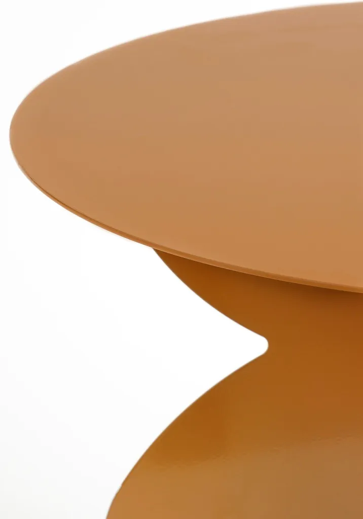 Table d'appoint en métal marron chic, bout de canapé design Rafi - 3