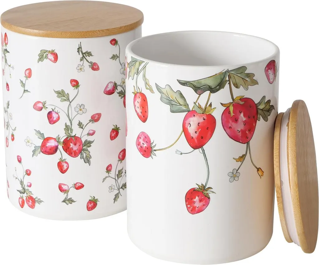 Idea Regalo Cucina: Barattolo Fragola Boltze Home 17cm in Ceramica Rossa