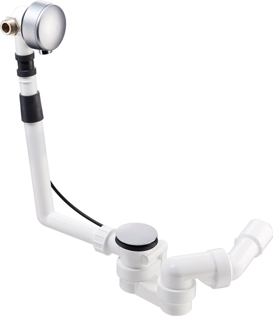 Badewannengarnitur / Wannenablauf mit Excenterbedienung und integriertem Zulauf / Badewannenzubehör / TG-Kunststoffe