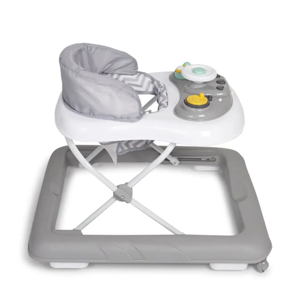 Trotteur Pluto Gris Little World : Aide à la marche stable pour bébé