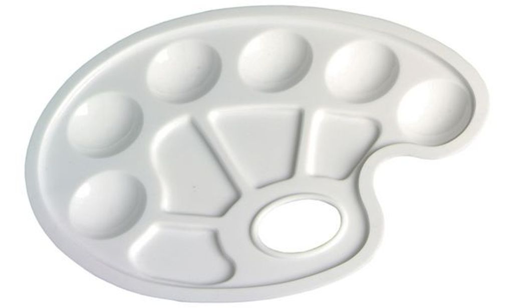 Herlitz Farbmisch Palette aus Kunststoff oval weiß Produktbild 