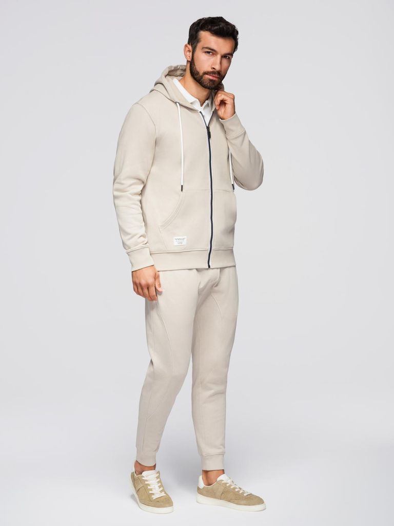 Ombre Sweatanzug Ombre Basic Baumwolle Line – Set hellgrau S