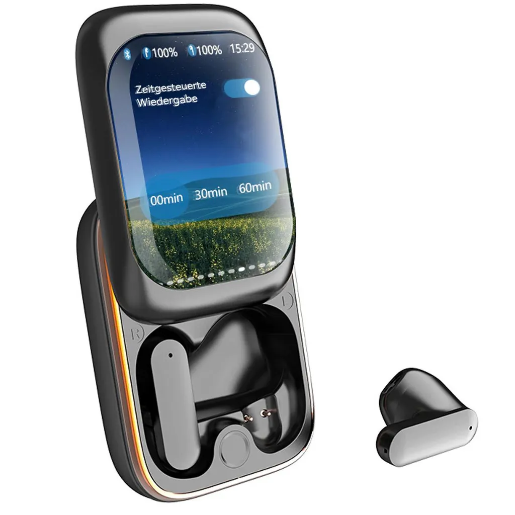 Smart Bluetooth Kopfhörer, In Ear Bluetooth, Gaming & Musik Modus, LED Bildschirm, Noise Cancelling