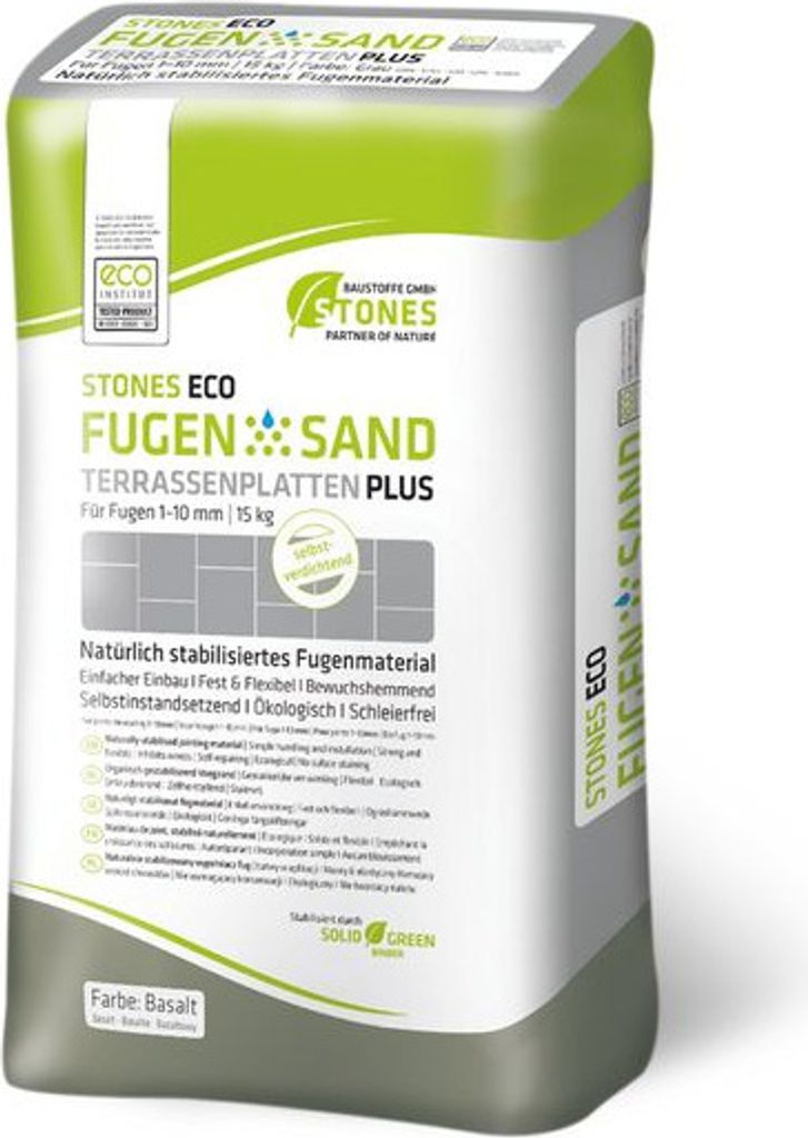 STONES ECO Fugensand 1-10 mm 15 kg/ Sack (basalt)