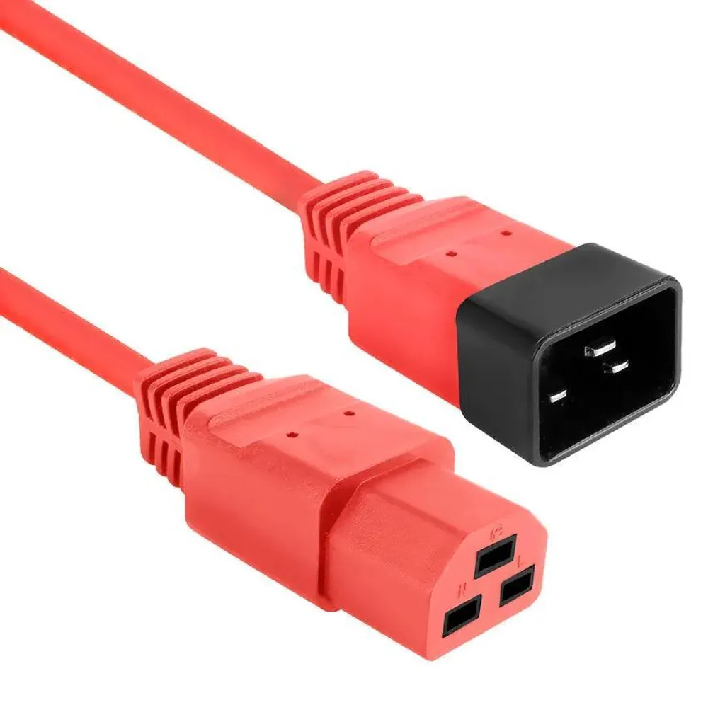 Câble C20 C21 Rouge de 3m Haute Température 16A 250V pour Milieux Industriels