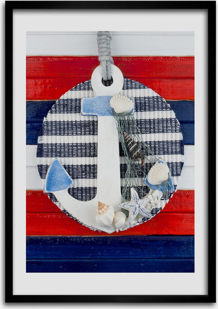 Bild - Bilderrahmen - Foto - 70 cm x 100 cm - MDF - Rahmen - Wandkunst - Anker