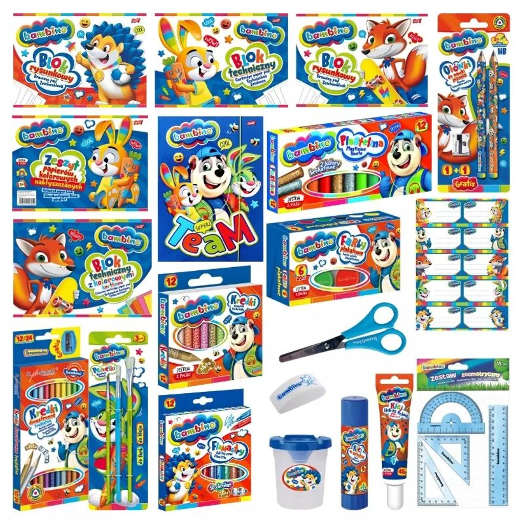 Set Scolaire pour Collège et Primaire Bambino XXL - Kit Complet 20 Pcs