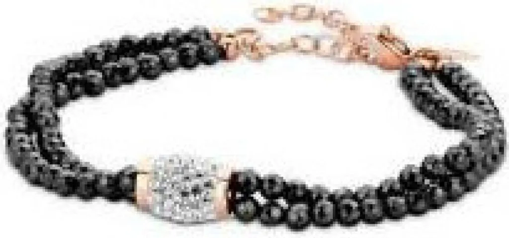 Offerta Bracciale Victoria Perle Nere | Pietra Bianca - Lusso Accessibile