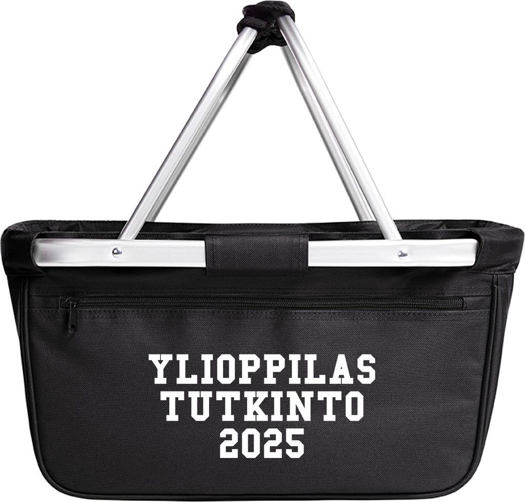 Huuraa Einkaufskorb Ylioppilastutkinto 2025 Abschluss Finnland 20 Liter Black faltbarer Tragekorb Geschenkidee