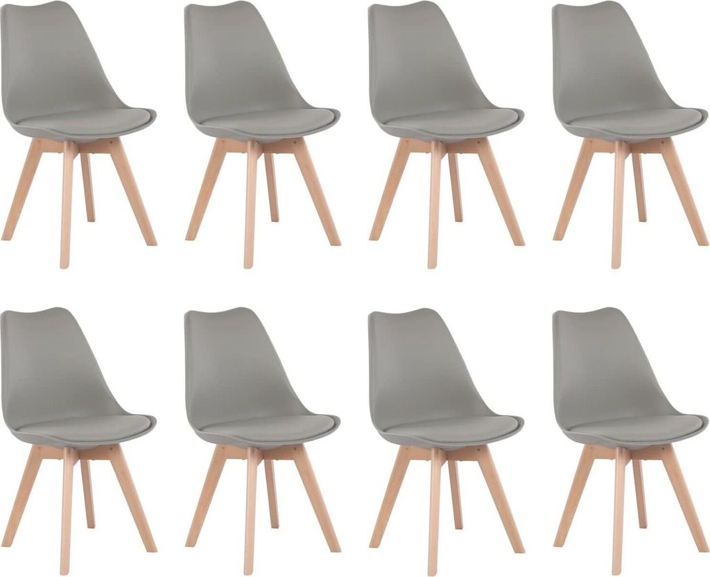 IPOTIUS 8er Set Esszimmerstühle mit Massivholz Buche Bein, Produktbild