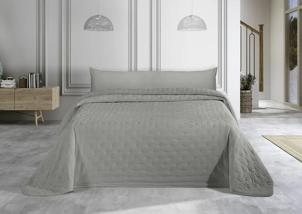 Set Copriletto 90 Grigio Perla Home Field Andromeda - Uso Hotel