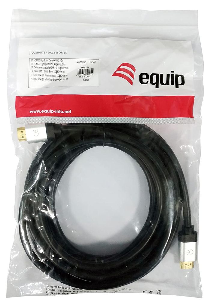 Equip HDMI PHS Ethernet 2.0 A-A St/St 10.0m 4K60Hz Produktbild 