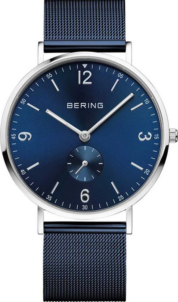 Bering Herren Uhr Armbanduhr Classic Small Second Blau - Produktbild 