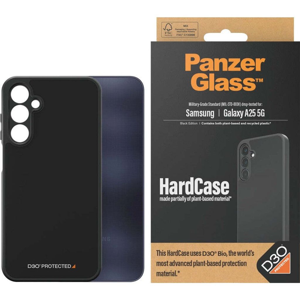 PanzerGlass ® HardCase Schwarz mit D3O® Samsung Galaxy A25 Produktbild 
