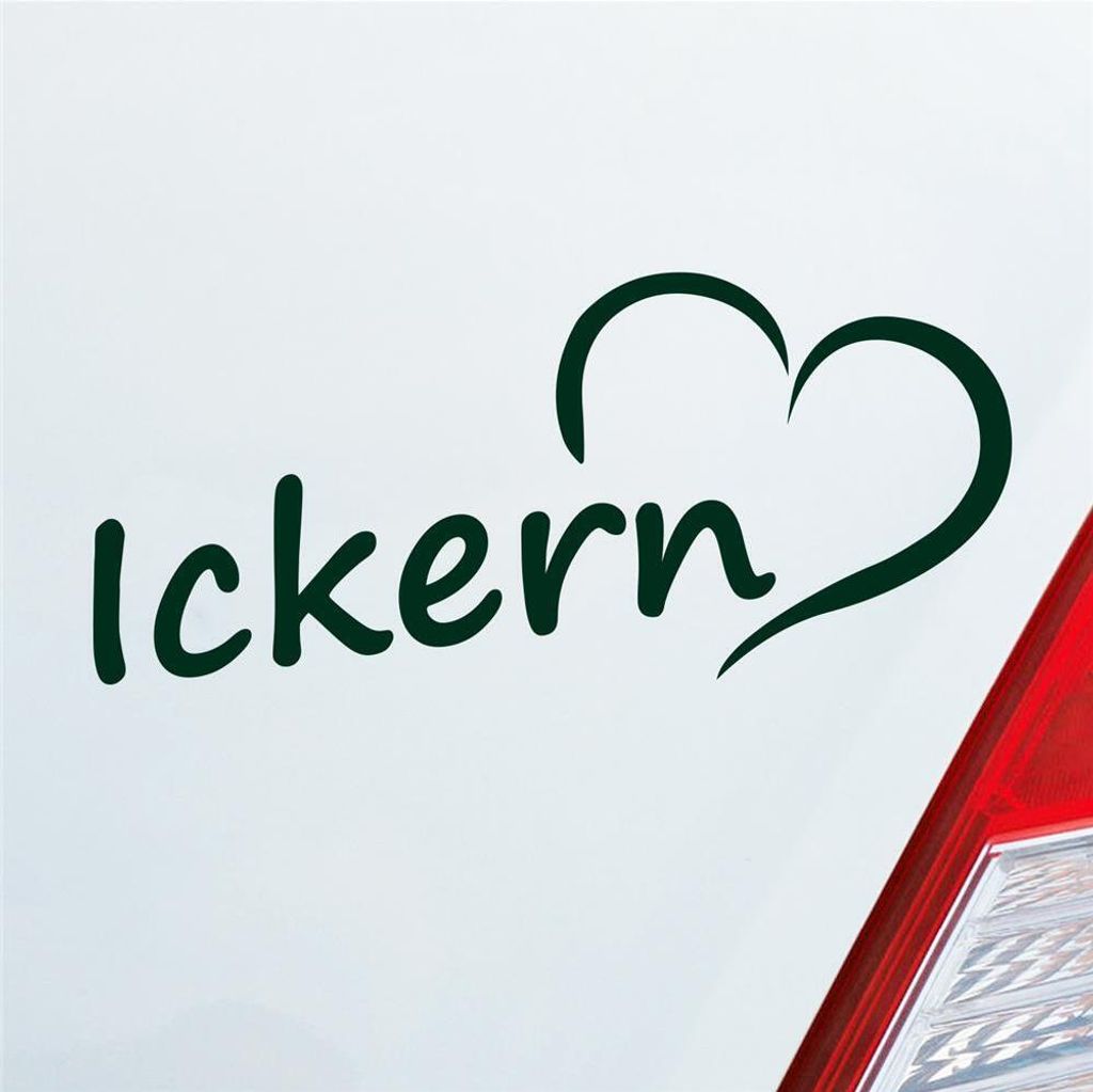 Auto Aufkleber Ickern 18x8 cm Dunkelgrün Sticker Produktbild 