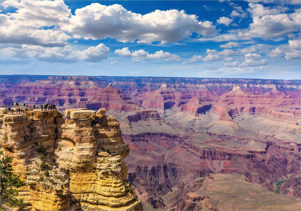 Wallario Poster - Felsenschlucht im Grand Canyon Park Arizona, Kunstdruck Größe: 70 x 100 cm