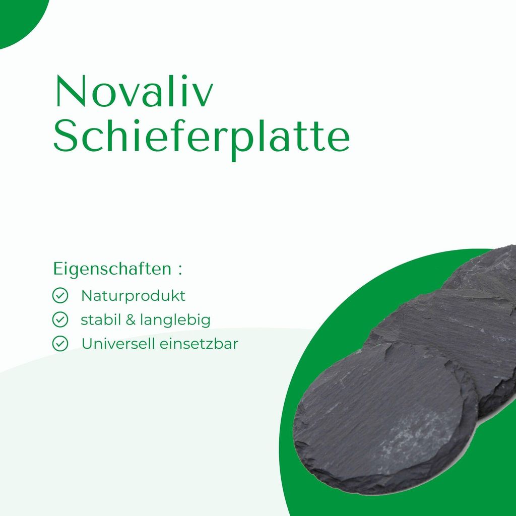 Schieferplatten 10x0,5 rund Untersetzer Tischplatz  10cm Produktbild 