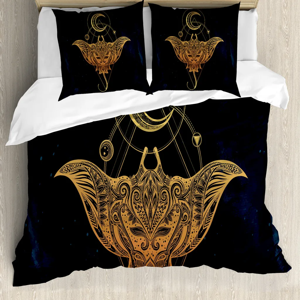 Copripiumino ABAKUHAUS Artistico Blu Petrolio - Set Letto Matrimoniale