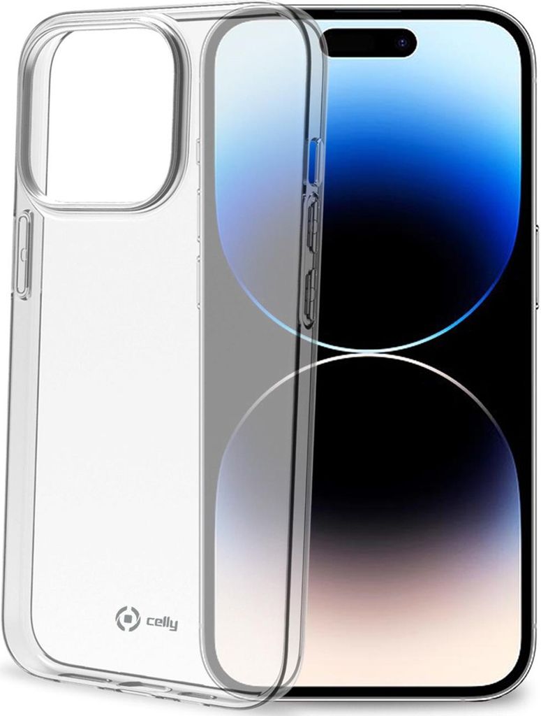 Celly iPhone 14 Pro Schwarz Transparent Handytasche
