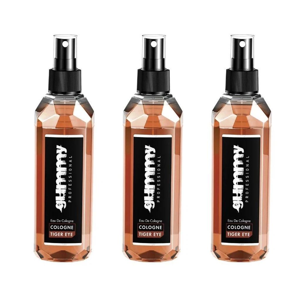 3X Gummy Cologne Tiger Eye 400ml Barber Aftershave Spray Produktbild 