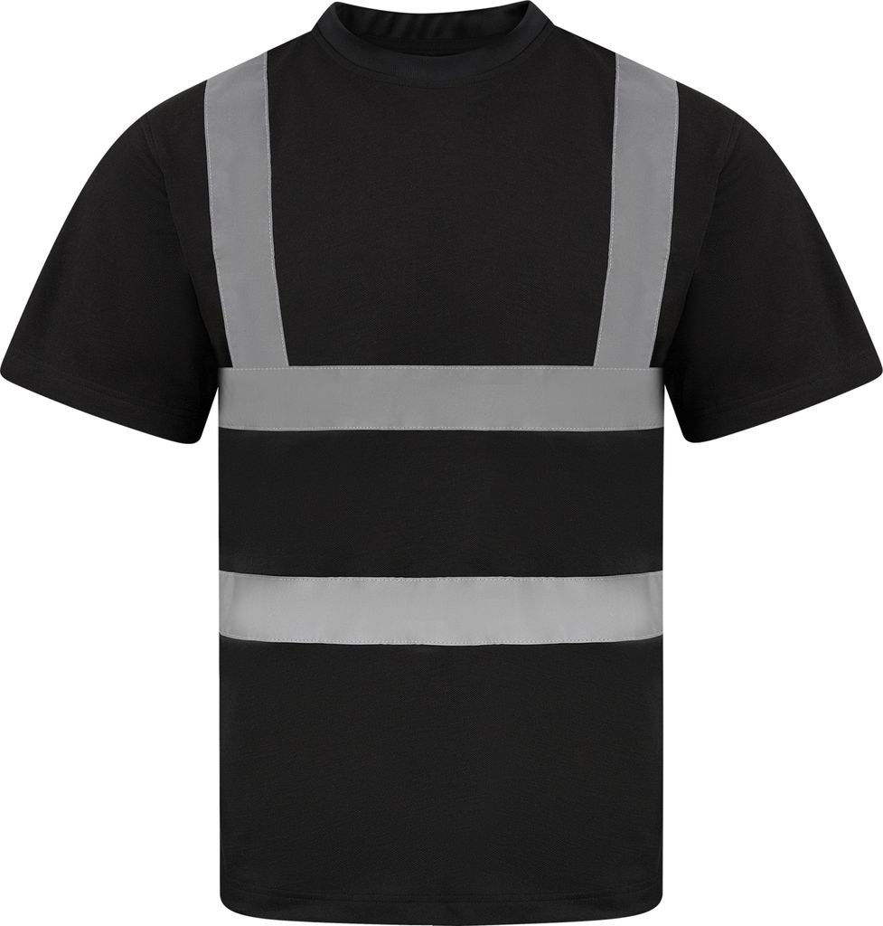 Korntex KXPCSHIRT | Herren Shirt Blended fabric T-Shirt, EN ISO 20471:2013 - Farbe: Black - Größe: XXL