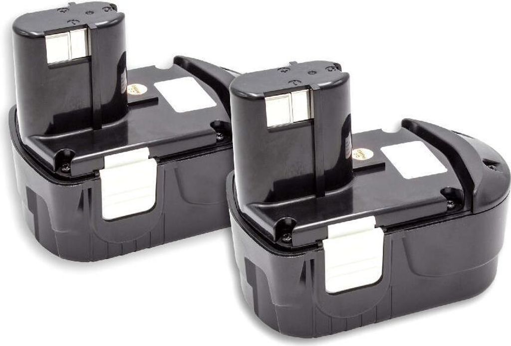 vhbw 2x Akku Ersatz für Hitachi BCC 1815, BCH 1820, EB 1814SL, EB 18200, EB 1812S, EB 1820L, EB 1824L, EB 1826H für Werkzeug (1500 mAh, NiMH, 18 V)