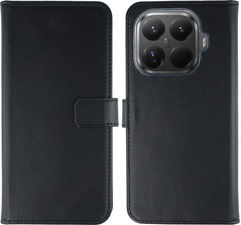 Selencia Echtleder Klapphülle Xiaomi 15T Pro - Schwarz