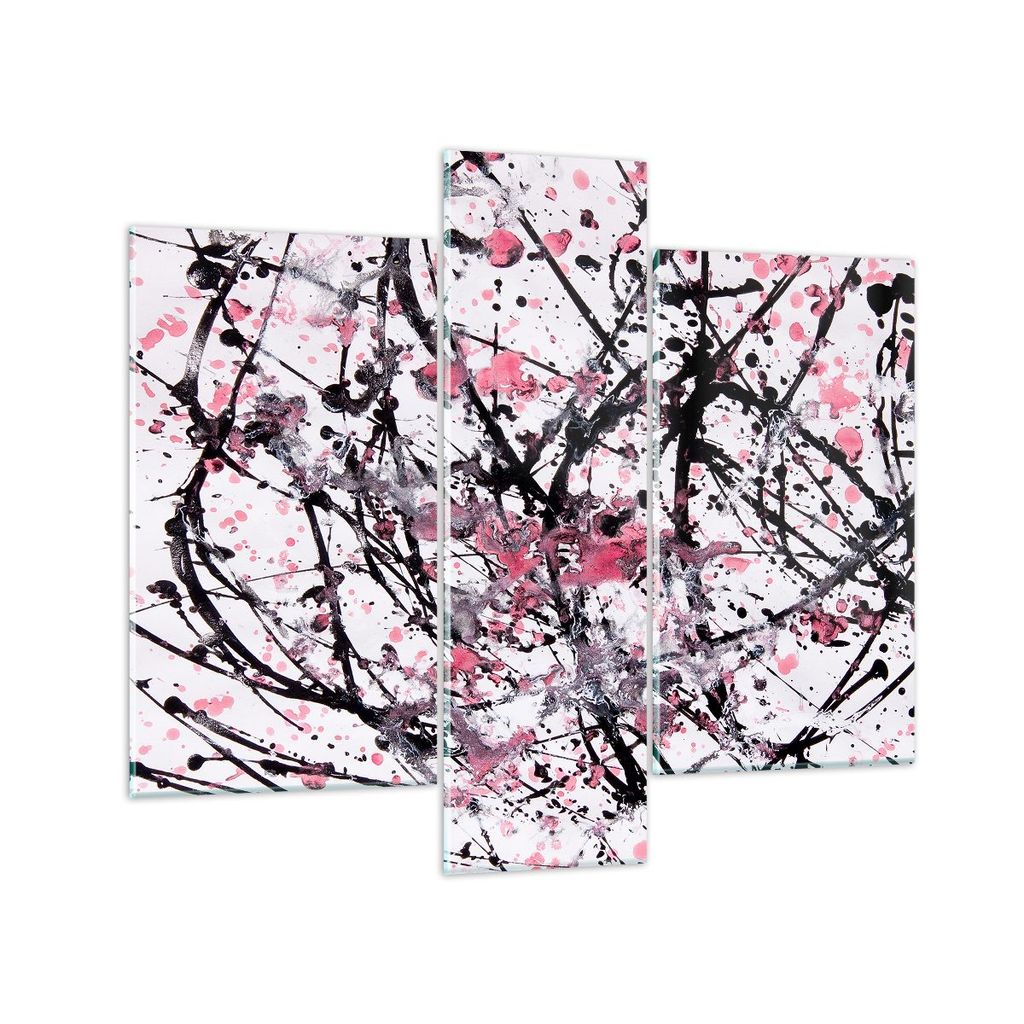 Bilder auf glas - Abstraktion modern - 95x80cm - Glasbilder - Wandbilder - Kunstdruck - zum Aufhängen bereit - Wanddekoration aus Glas - Glas Bild...