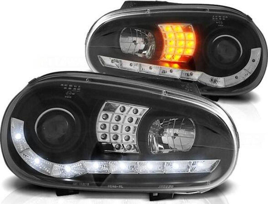 Scheinwerfer LED Tagfahrlicht Optik passend für VW Golf 4 Produktbild 