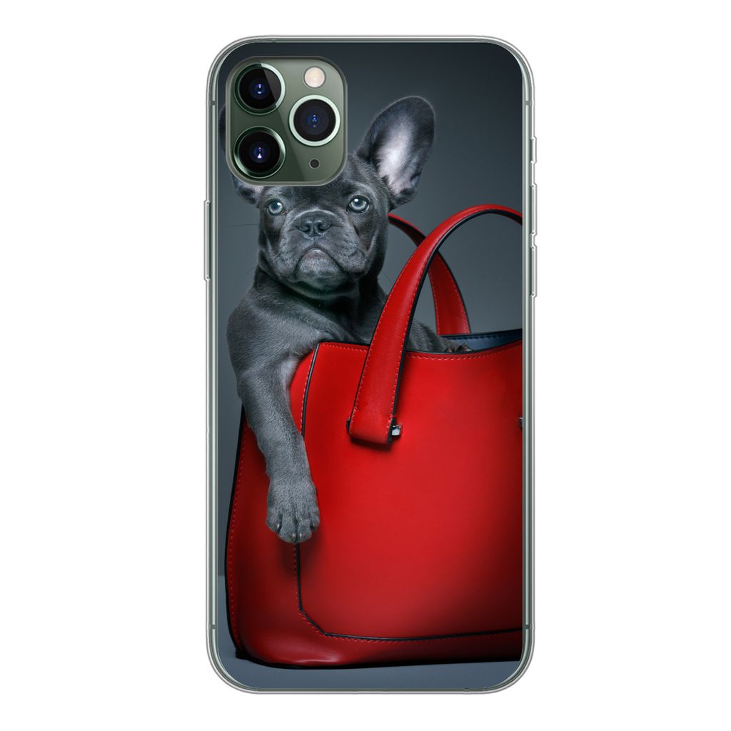 MuchoWow Handyhülle Schutzhülle Hülle für iPhone 11 Pro Max Hund - Lustig - Tasche - Kinder - Jungen - Mädchen - Kinder Silikon Softcase Han...