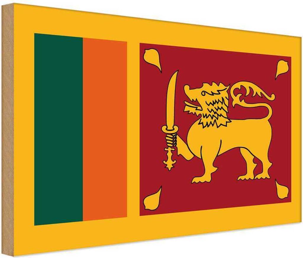 vianmo Holzschild 30x40 cm Sri Lankas Lanka Flagge Fahne Wappen