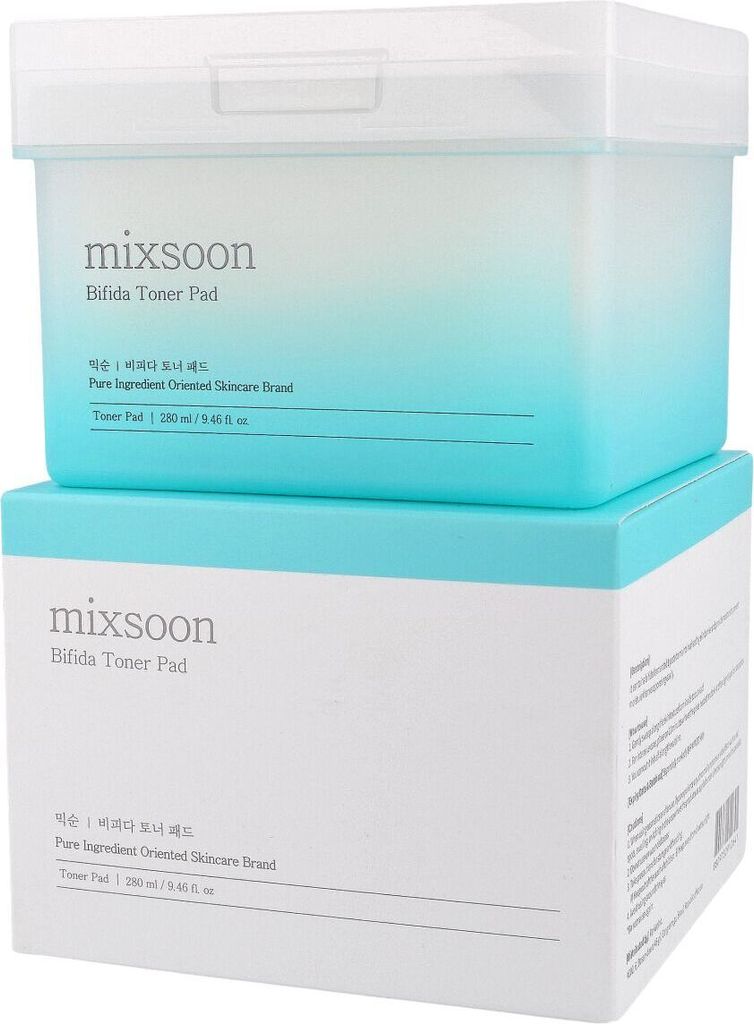 MIXSOON Bifida Toner Pad 120 Stück - Toning Pads mit feuchtigkeitsspendender Wirkung, 120 Stück