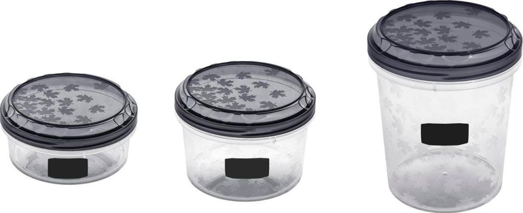 Sada dóz na potraviny se závitem Rukkola - black Obrázek produktu 