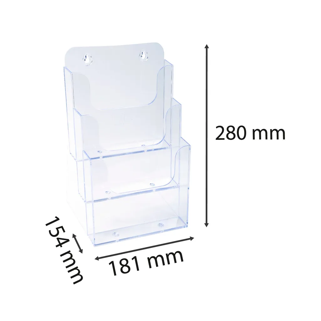 Distributeur de Flyers A5 Transparent 3 Compartiments Exacompta 75158D - 5