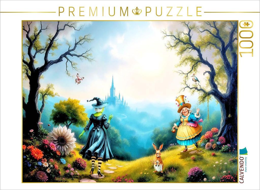CALVENDO Puzzle Begegnung im Wunderland | 1000 Teile Lege-Größe 64x48cm Foto-Puzzle für glückliche Stunden