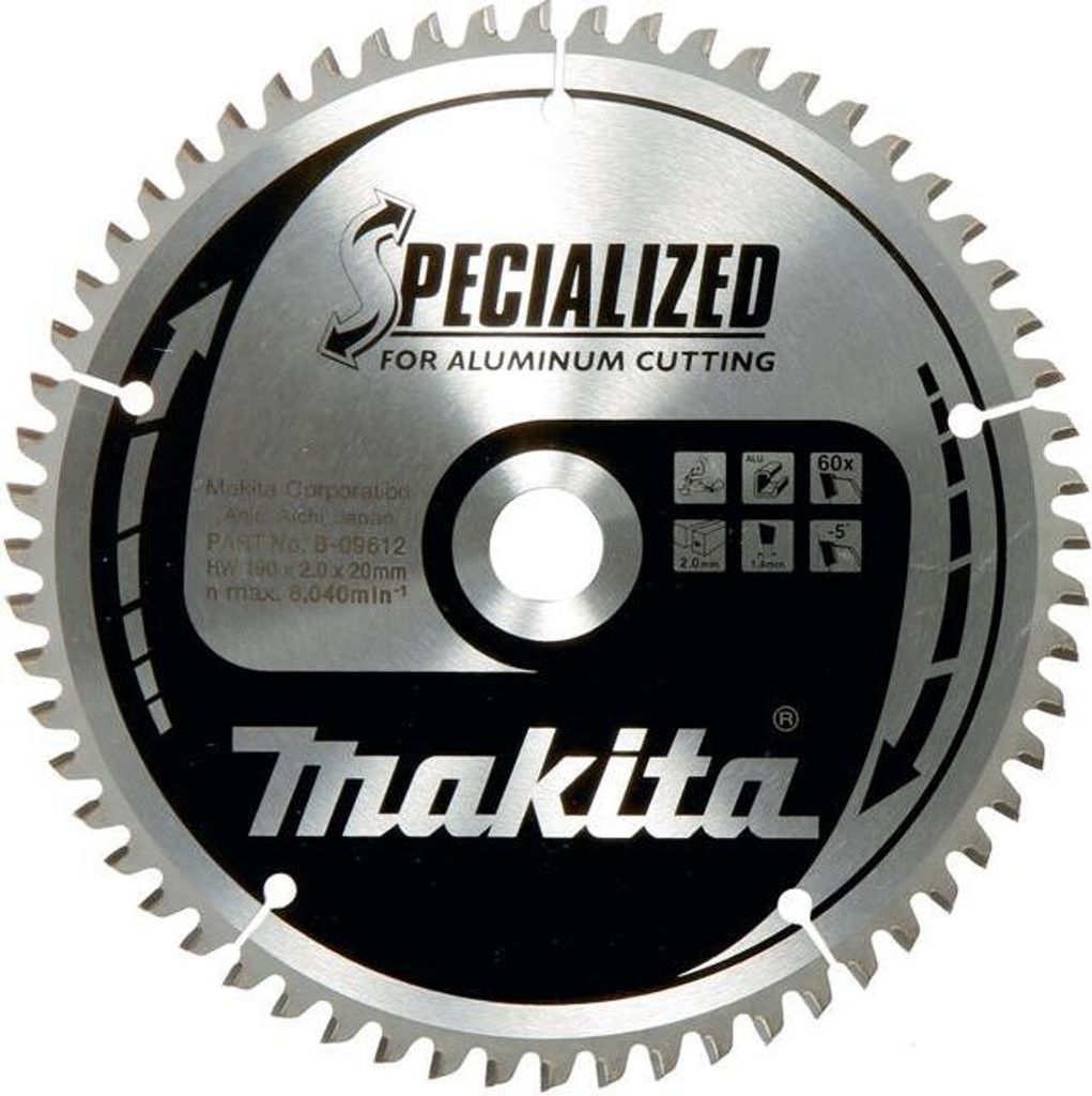 Makita B-33255 Specialized TCT Kreissägeblatt 180 x 30 mm 60T Aluminium